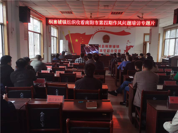 唐河县桐寨铺镇：观看暗访专题片 加强警示教育